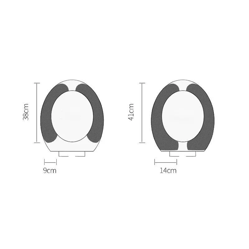 لينة الكرتون قابل للغسل وسادة مرحاض المرحاض لزجة وسادة للمقعد الحمام دفئا غطاء مقعد غطاء مقعد المرحاض العالمي غطاء 1/4 قطعة