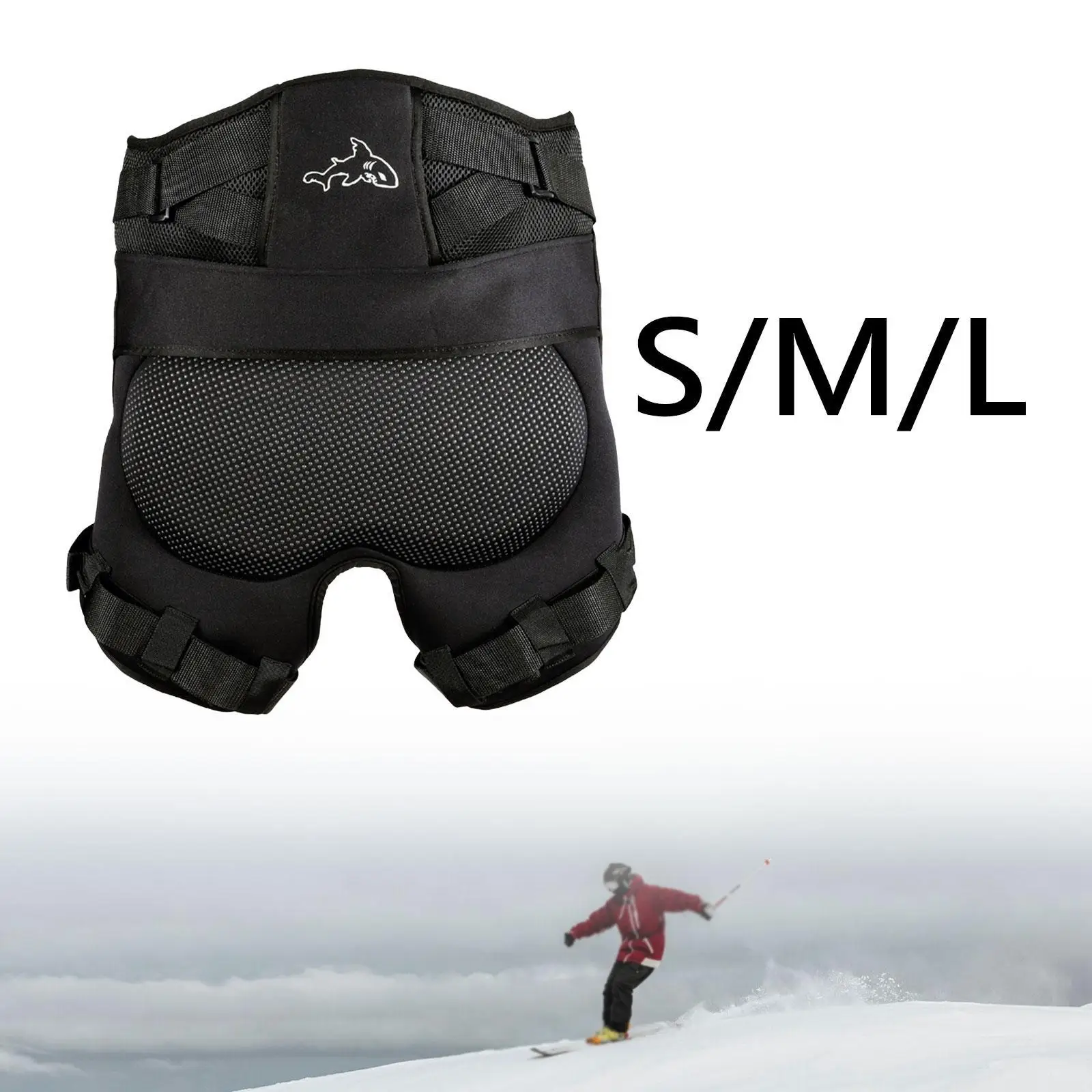 

Butt Pad Shockproof Multifunction Adjustable Strap Impact Pad for Skateboarding Snowboard Skiing Skating Outdoor Activities