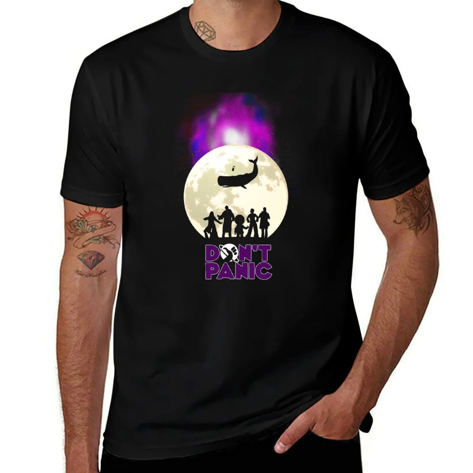 dont panic T-Shirt Simple Casual Short Sleeve Tee T-Shirt