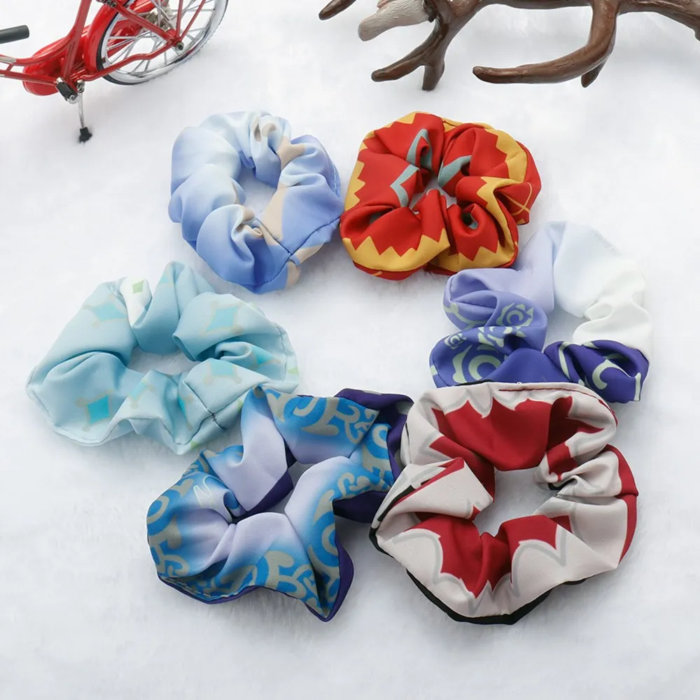 Anime Genshin Tác Động Cosplay Tóc Scrunchie Kazuha Hutao Venti Itto Ganyu Ayaka Tiểu Ayato Baal Phụ Kiện Thời Trang Quà Tặng