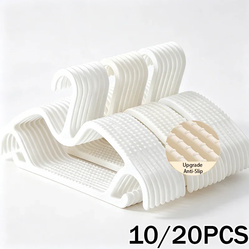 10-20Pcs Short Neck Hangers for Clothes Vertical Space-Saving Clothing Rack for Closet Non-Slip Hanger for Storage Organization