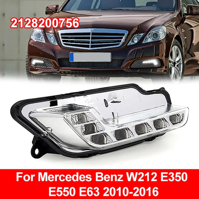 

Car Front, Left /Right LED Daytime Running Light fit for Mercedes Benz W212 E350 E550 E63 2010-2016 # 2128200756