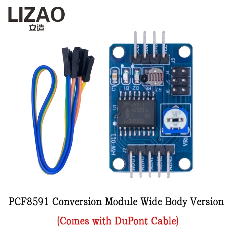 Módulo convertidor AD/DA LIZAO PCF8591, placa de conversión analógica a digital para detección de temperatura y luz para Arduino