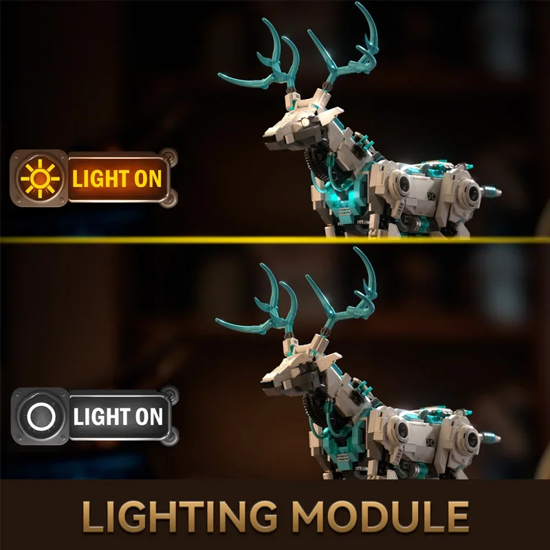 ชุดตัวต่อ MOC ของเล่นเสริมพัฒนาการ รูปสัตว์ การ์ตูน กวาง/งู/ปลาหุ่นยนต์/ตัวต่อแมงป่อง ของเล่น DIY แบบประกอบเอง ของขวัญ