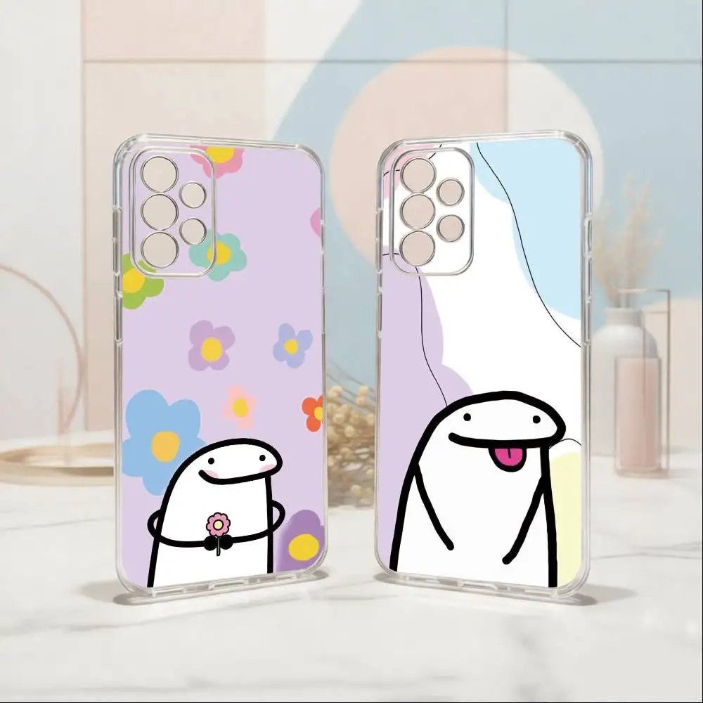 

Cute Celular Flork Funny Phone Case For Samsung S25,S24,S21,S22,S23,S30,Ultra,S20,Plus,Fe Transparent Cover