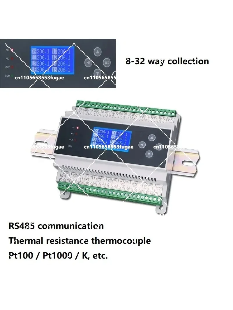 channel multi-channel isolated K-type thermocouple thermal resistance temperature collector acquisition module RS485