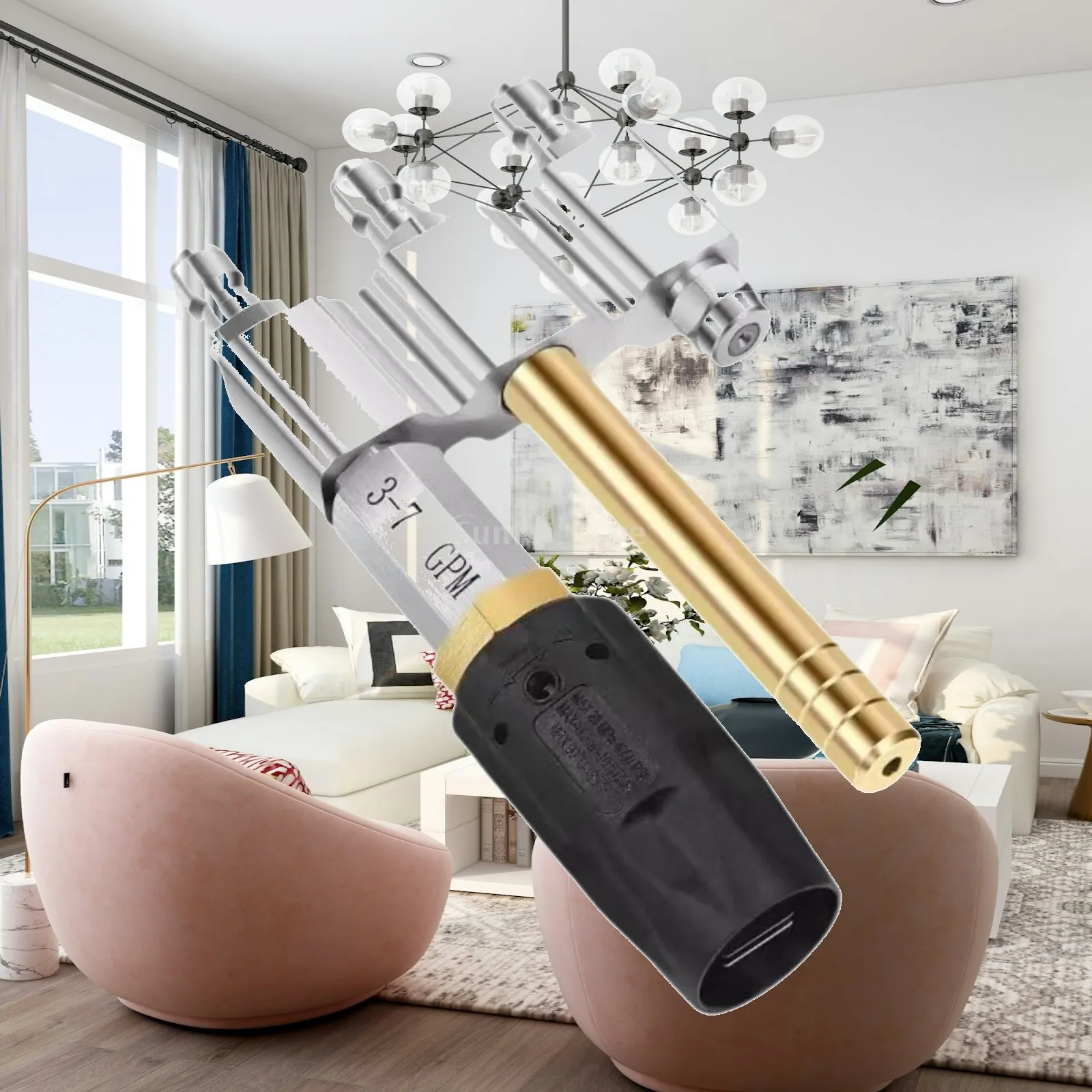 Twist Nozzle for Pressure Washer 3-7GPM 3 in 1 Multifunctional Sturdy High Reach Spray Long Range Tip for Elevated Area