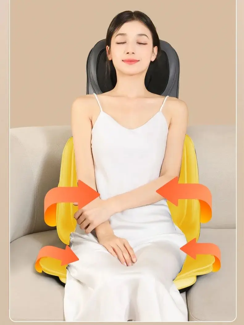 Airbag Upgrade Shiatsu Nek Rug Massager met Warmte 2D ro 3D Kneden Massage Stoel Pad Verstelbare Seat Massager voor Full Body - afbeelding 2