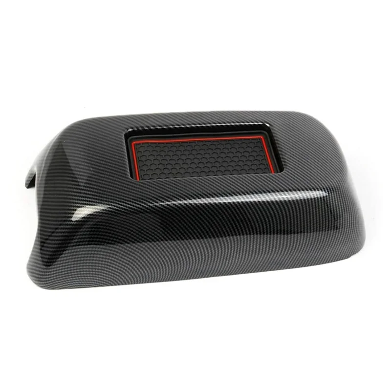 

Durable-Armrest Box Decorative Cover Armrest Box Cover Sticker Carbon Pattern Central Storage Cover For Dodge Charger 2016-2021