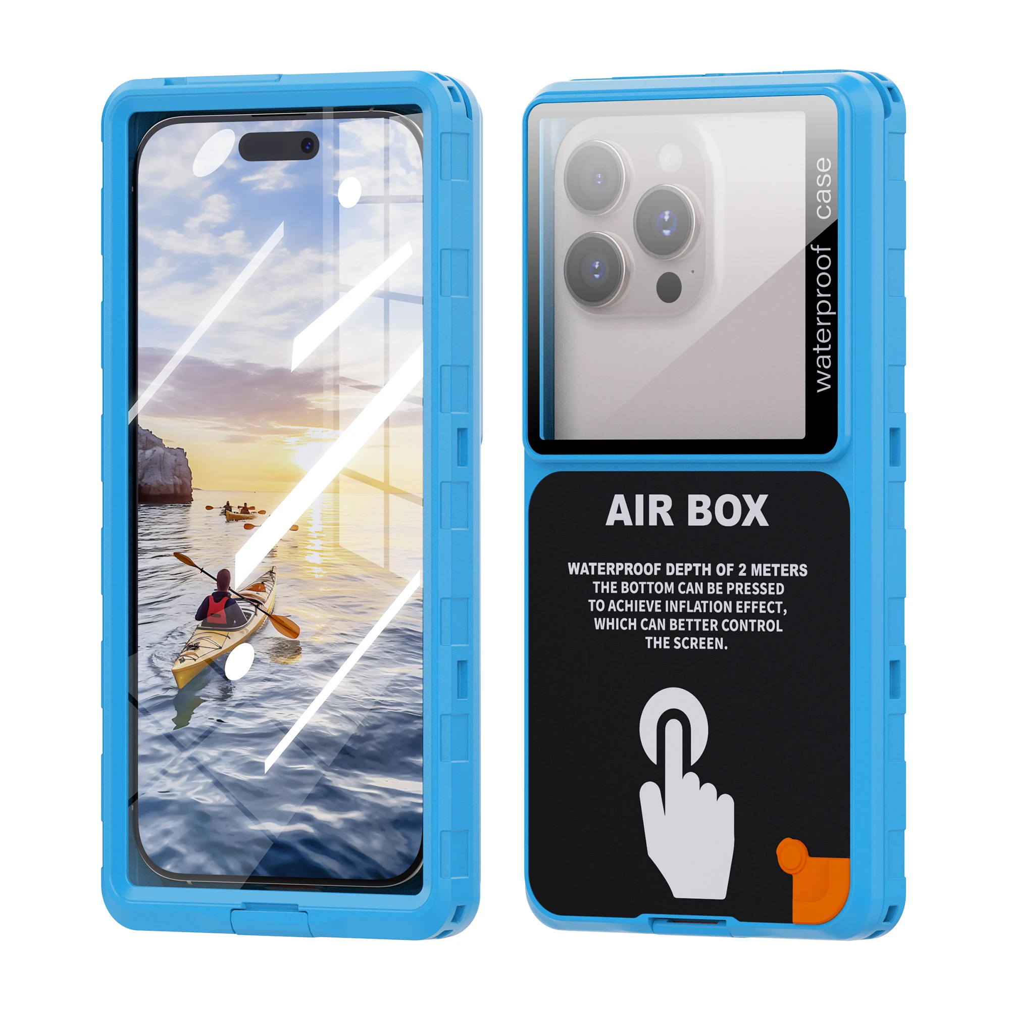 Shellbox waterdichte telefoonhoes voor 6,9' apparaten transparant universeel touchscreen onderwater stof- en valbescherming IP68 nieuw