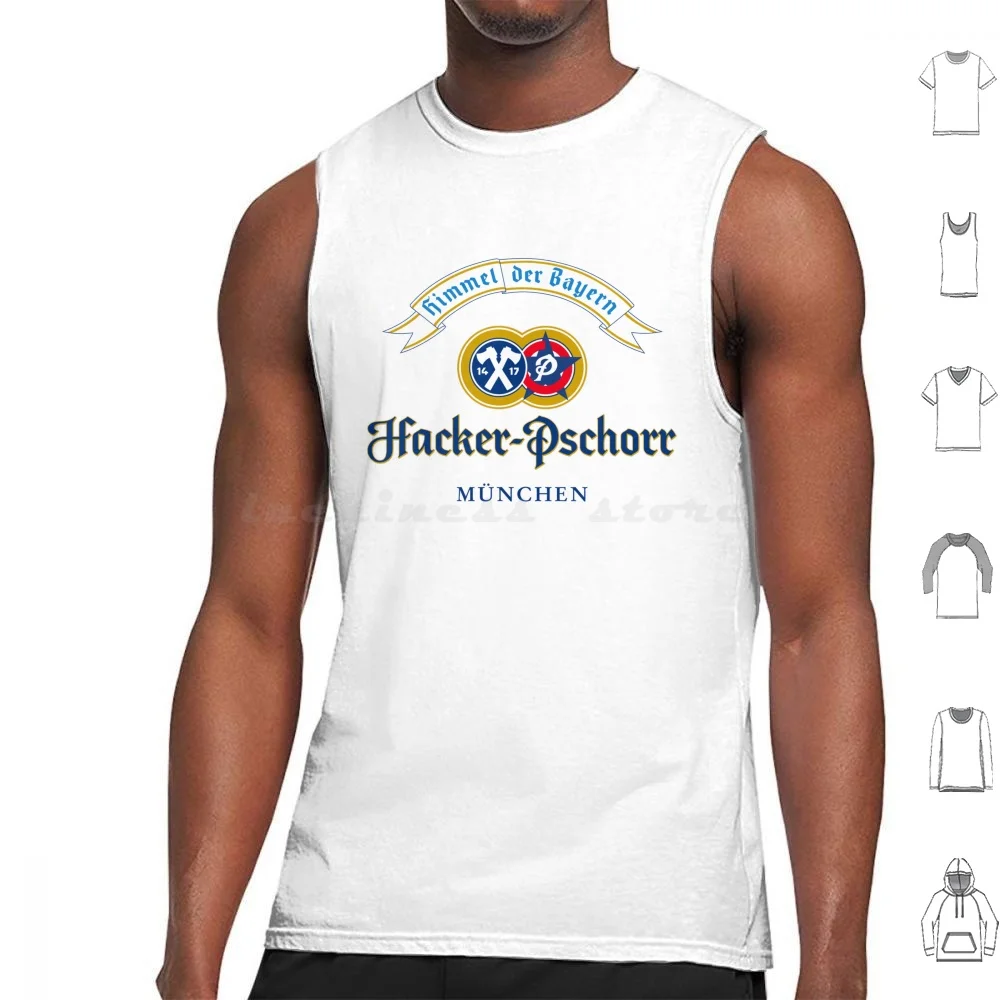 Hacker-Pschorr Tank Tops Print Cotton Beer Brewing Brewery Ipa Beer Hops Ale Drinking Lager Brew Drink Blue Point Brewing