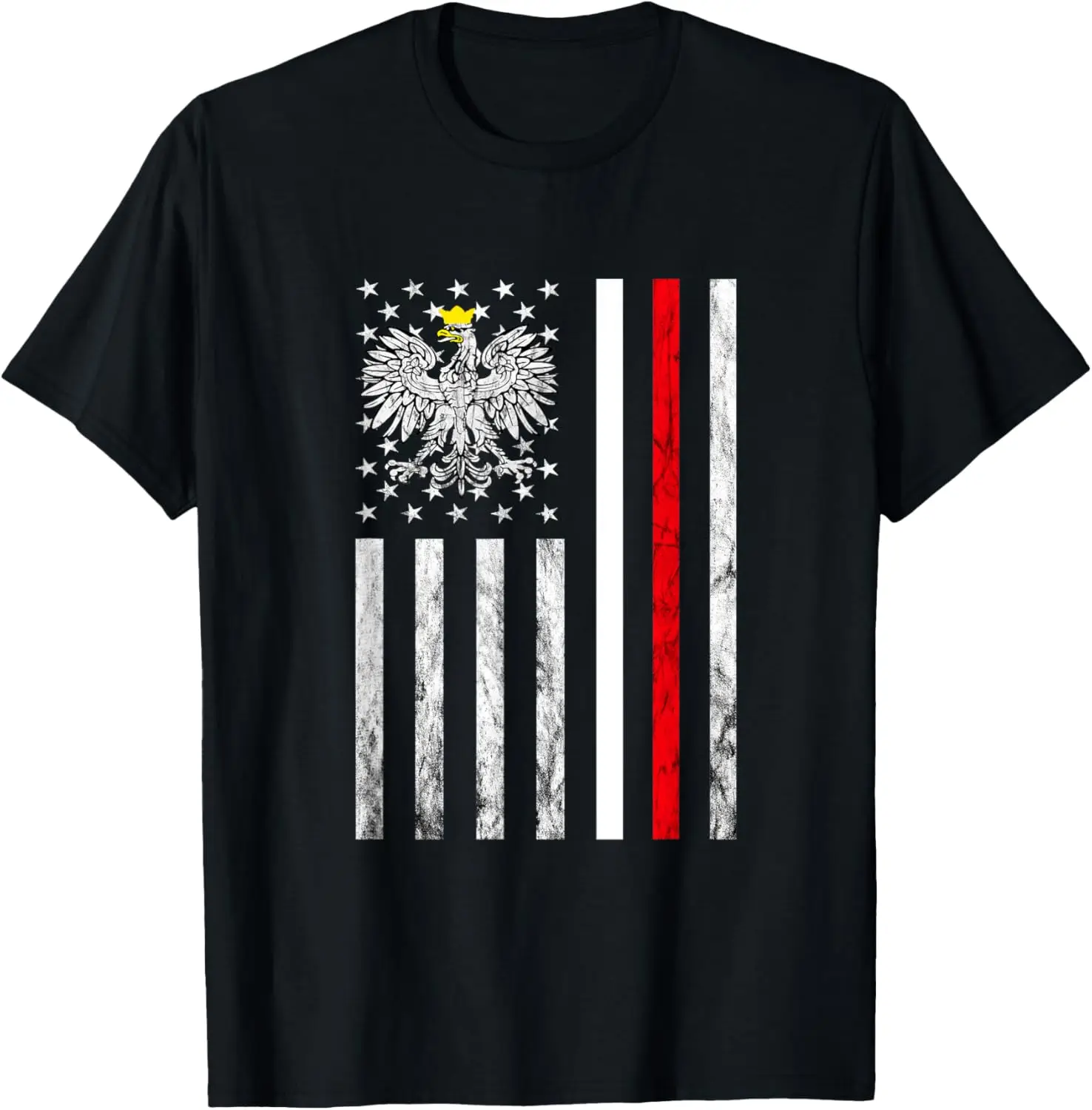 Polish Eagle Poland American USA Poland Flag Polish Roots T-Shirt