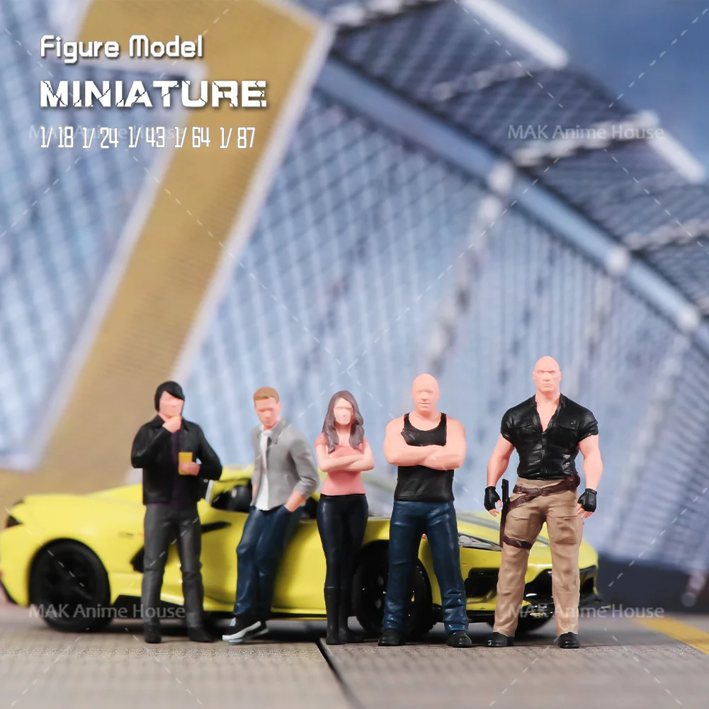 

Miniatures Figures 1/87 1/64 1/43 1/24 1/18 Movie Character Protagonist Set Unpainted Model Creative Photography Scene Dolls Toy