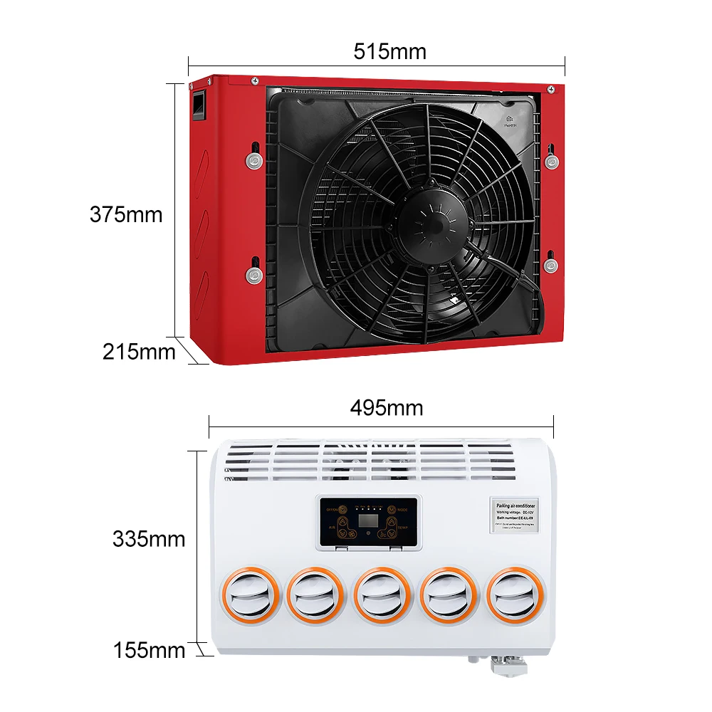 

Trucks 24 Volt Truck Parking Air Conditioner 12 Volt Electric Air Conditioner Compressor