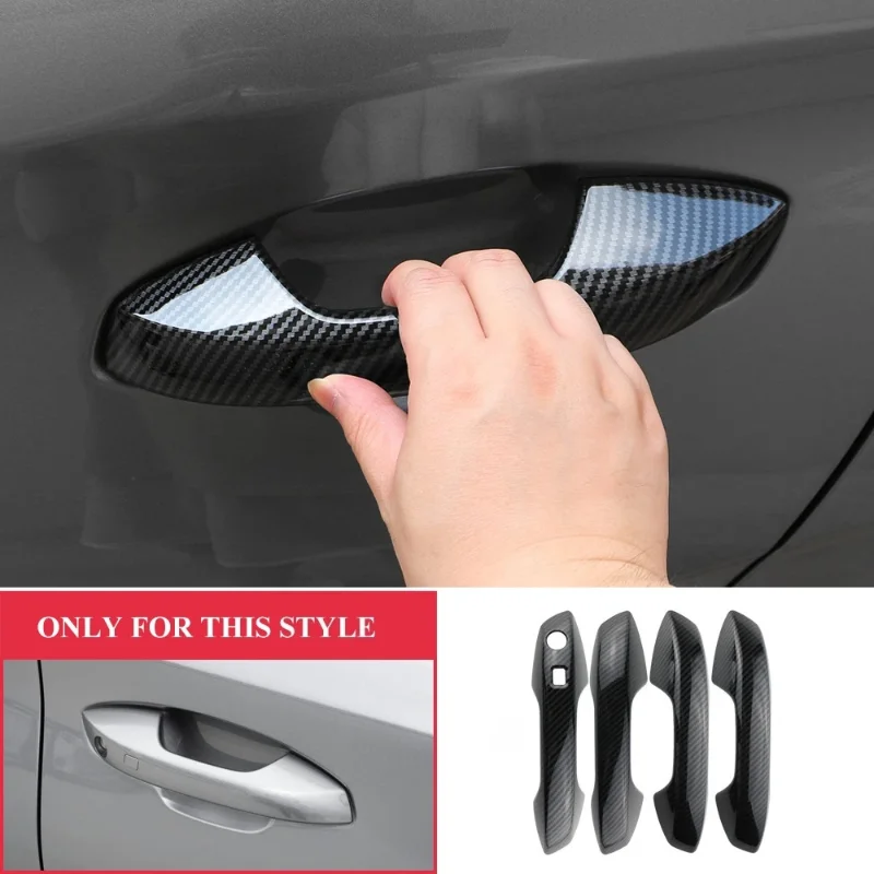 

ABS Imitation Carbon Fiber Decoration RHD/LHD Car Exterior Door Handle Cover Sticker Trim for BYD Atto3 Atto 3 2022 2023 2024