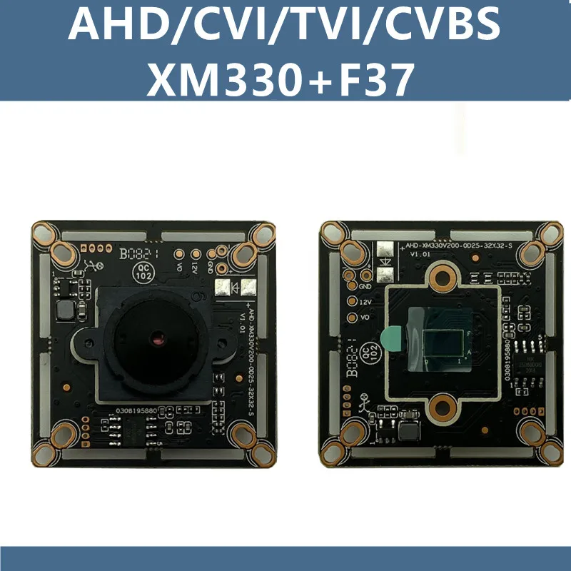 3.7mm Lens XM330+F37 AHD/TVI/CVI/XVI/CVBS Module Board 2MP 1080N 960H 1920*1080 1/3 Inch CMOS CCTV Security All Color