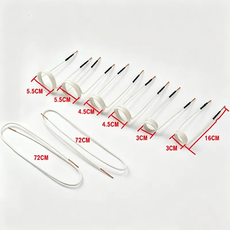 8/10 Pcs Induction Heater Coils Set Multi Size Replacement Heating Coils for Handheld Rusty Nut Remover with Paper Box Packaging