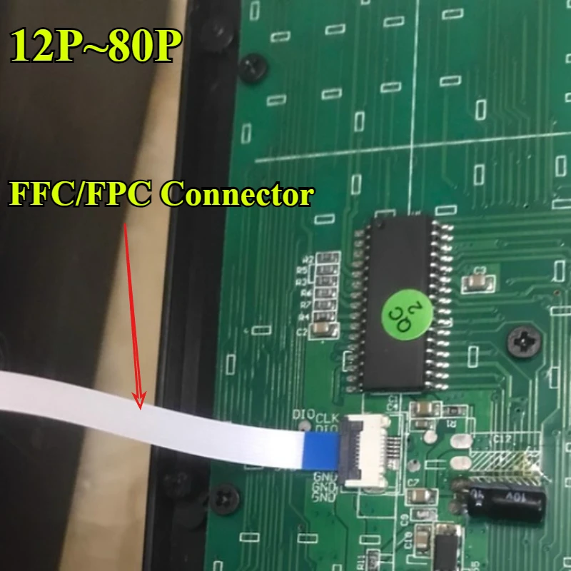 

10Pcs FPC/FFC Ribbon Flexible Flat Cable 12-30/32/34/36/38/40-60-80 Pin Pitch 0.5MM Wire 5/10/15/20/30/50cm Flat Flexible Cable