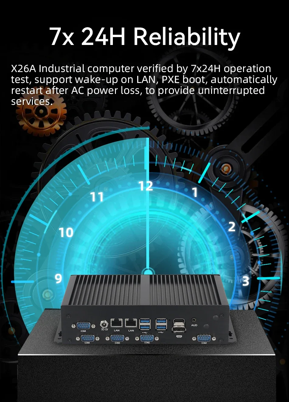 كمبيوتر صناعي صغير 6x COM 2x إيثرنت 8xUSB Intel i7-10510U i5-10210U Windows Linux WiFi 4G LTE