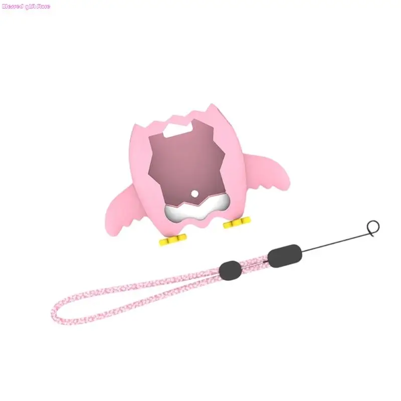 D0JC ฝาครอบซิลิโคนรูปทรงเพนกวินมีสไตล์สำหรับสัตว์เลี้ยงอิเล็กทรอนิกส์