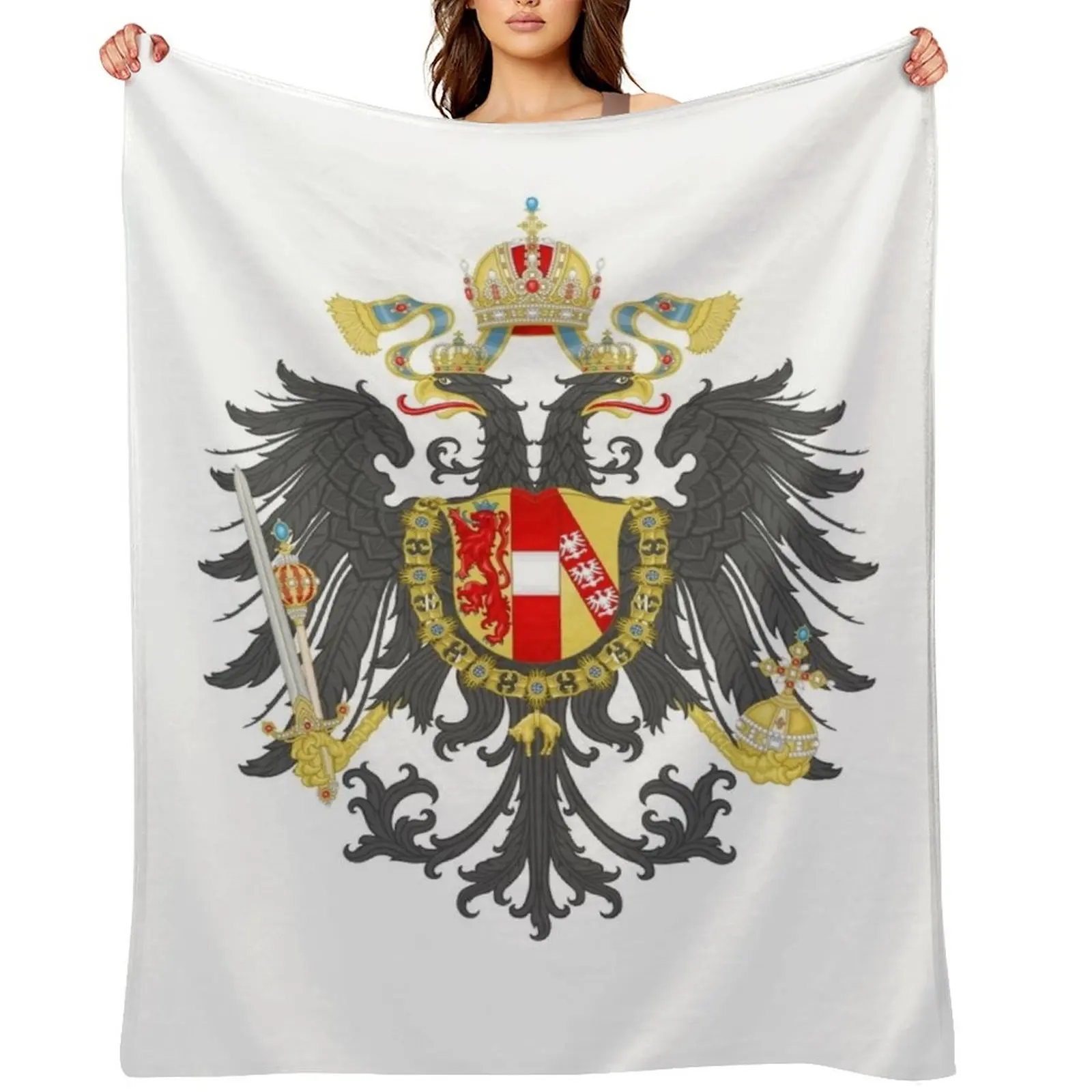 

Kaiserliches Wappen des sterreichischen Reiches, historisch Wappen Throw Blanket Bed covers warm winter Weighted Thin Blankets