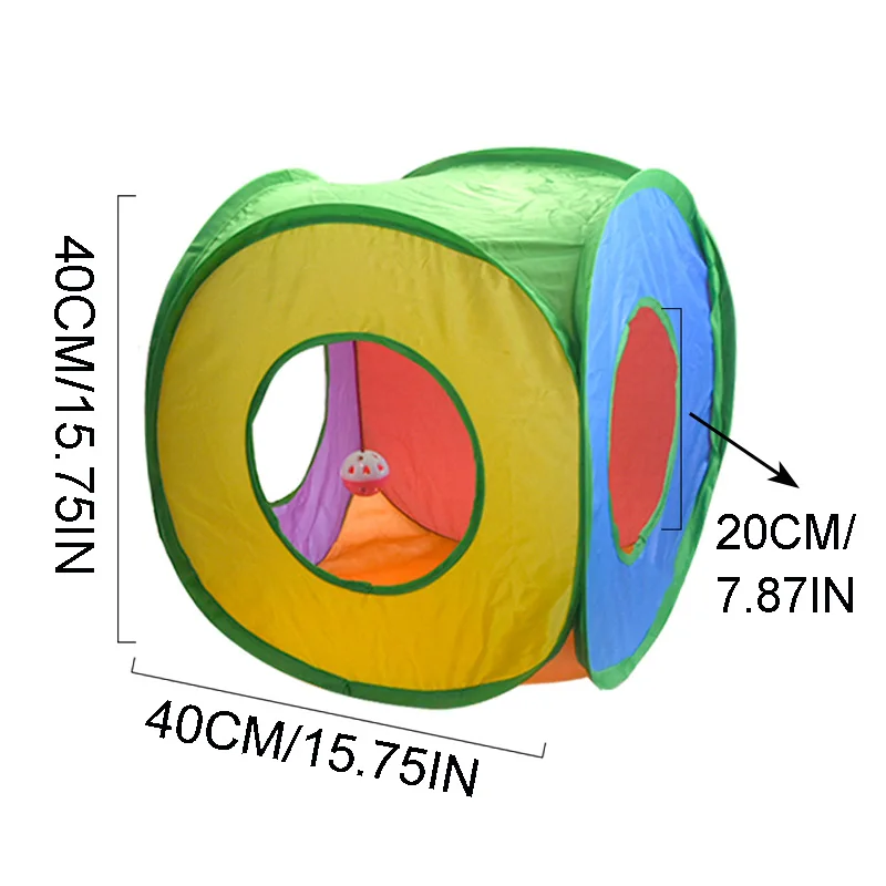 Toys for Cat Tunnel Tube Foldable Cube Cat Games Tunnel Kitten Toy Tent House Fun Pet Tube for Small Dogs Training Accessory