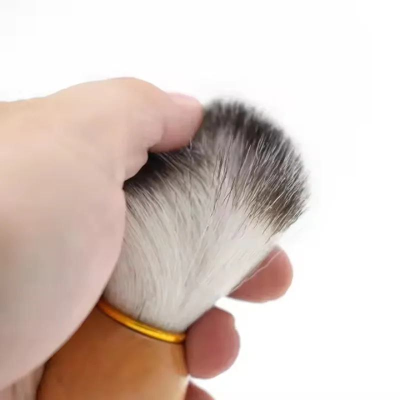 Bart-Rasiercremeschale, Rasierseifenbecher für Männer mit Rasierschaumbürste, Rasierschale aus Holz