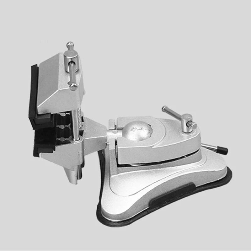 

652F Base Table Top Vise with Suction Cup Base Aluminum Alloy 360 Degree Rotation Head Woodworking Benches Vise