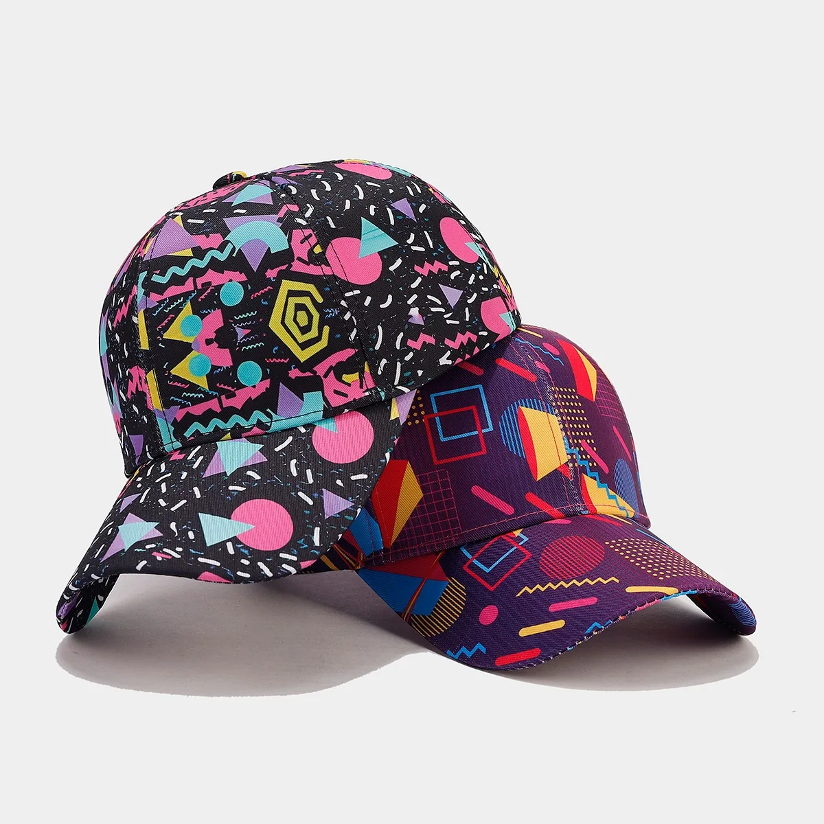 Spring/Summer Graffiti Baseball Hat Thin Retro Soft Top Duck Tongue Hat Unisex Fashion Sunshade Duck Tongue Cap