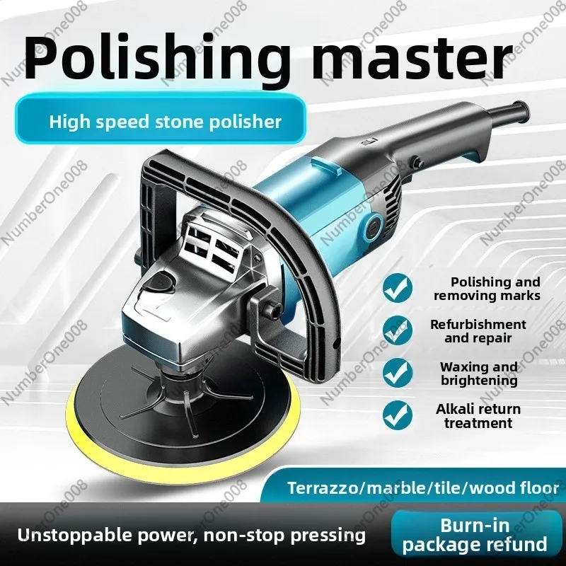 Handheld Stone Polishing Machine, Marble Granite Floor Grinder for Home Use, 4 Inch Dry/Wet Concrete Surface Sander