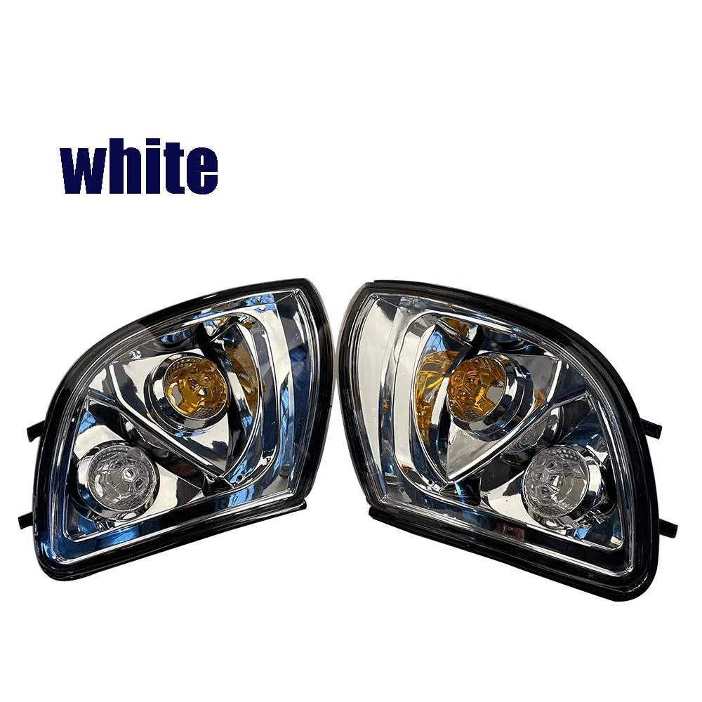 

2Pcs Car Fron Turn Signal Lamp Corner Light for Mitsubishi Delica L400 1998 Black White 4M41