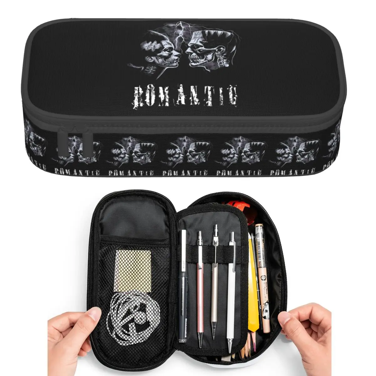 

Пеналы для студентов с изображением героини фильма ужасов «Поцелуй Франкенштейна», пенал-коробка, сумка для карандашей, вместительный пенал, держатель для ручек