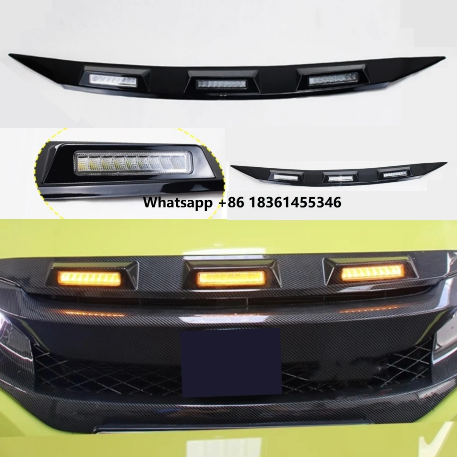 

for Civic 10th Engine Hood Trim with Daytime Running Light Decorative Lights Front Led Bumper Top Light