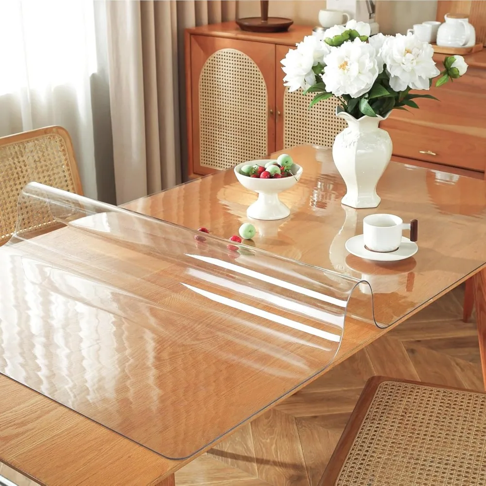Plastic Table Cover, Transparent Table Mat, Coffee Table Protective Mat, Wriplastic Table Cover, Transparent Table Mat