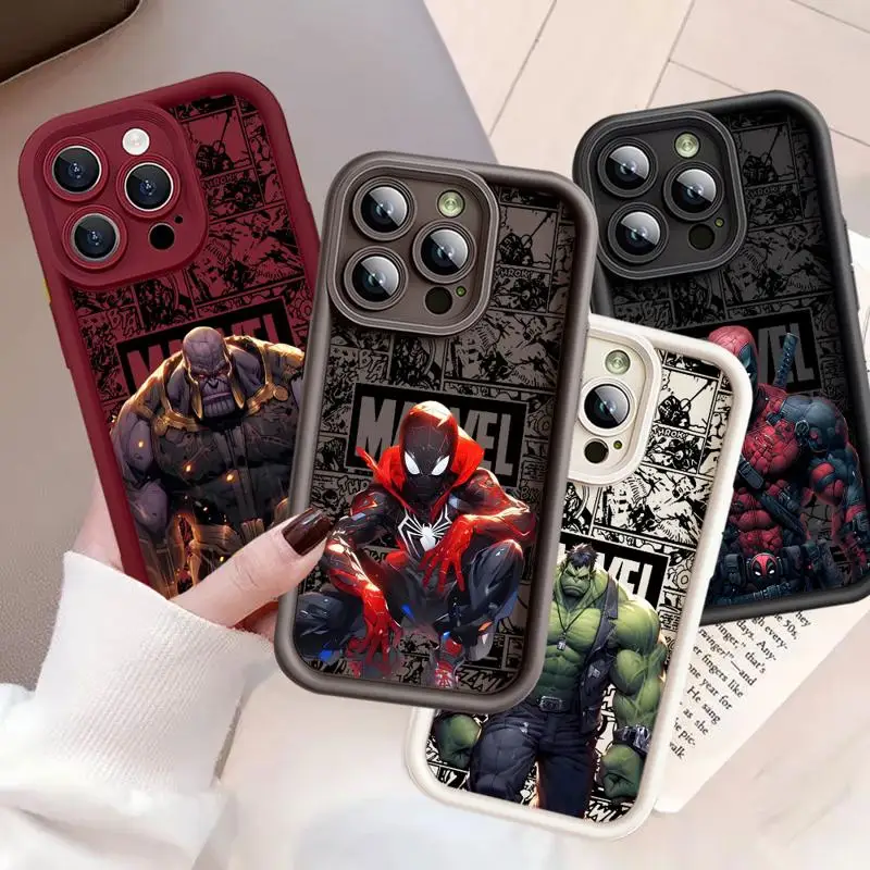 Marvel Spider Man Iron Man Phone Case for Vivo Y03 Y12S Y15S Y93 Y21A Y22S Y30 Y35 Y36 Y50 Y67 Y02 Y16 17 Y19 Y21 4G 5G Cover