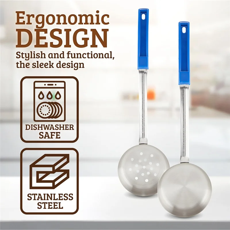 Conjunto de utensílio de serviço de controle de poção Colher de servir de controle de poção de aço inoxidável 1 conjunto-AT64