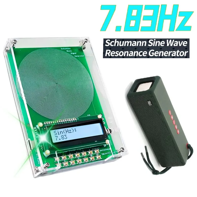 Generator fal Schumanna 7.83HZ, naturalny generator impulsów o bardzo niskiej częstotliwości do bio-terapii, rezonator audio 3.5MM, głośnik wibracyjny.