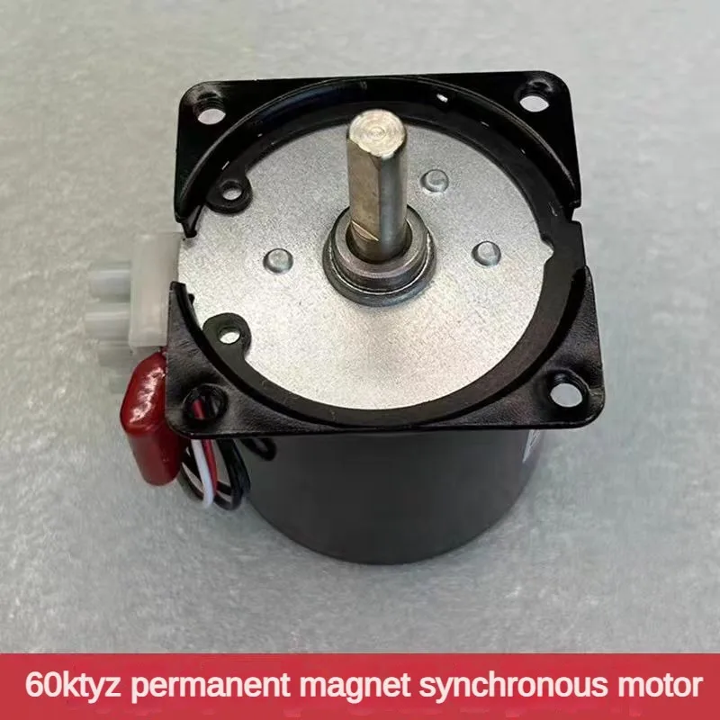 60KTYZ  220V AC motor 14W permanent magnet synchronous motor center shaft 7mm with hole 2.5/5/10/15/20/30/50/60/80/110RPM