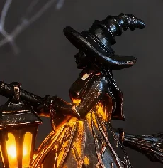 

Декор ведьмы на Хэллоуин, центральная табличка для дома, устойчивый к ультрафиолетовому излучению, световое украшение ведьмы на Хэллоуин для книжной полки, спальни