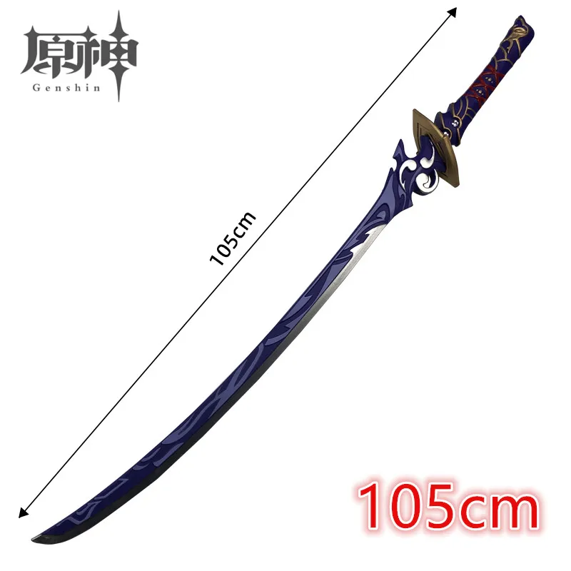 

1:1 Raiden Shogun Katana Sword Game Genshin Impact Sword Beelzebul Musou Sword Cosplay Weapon Props Safety PU Role Gift