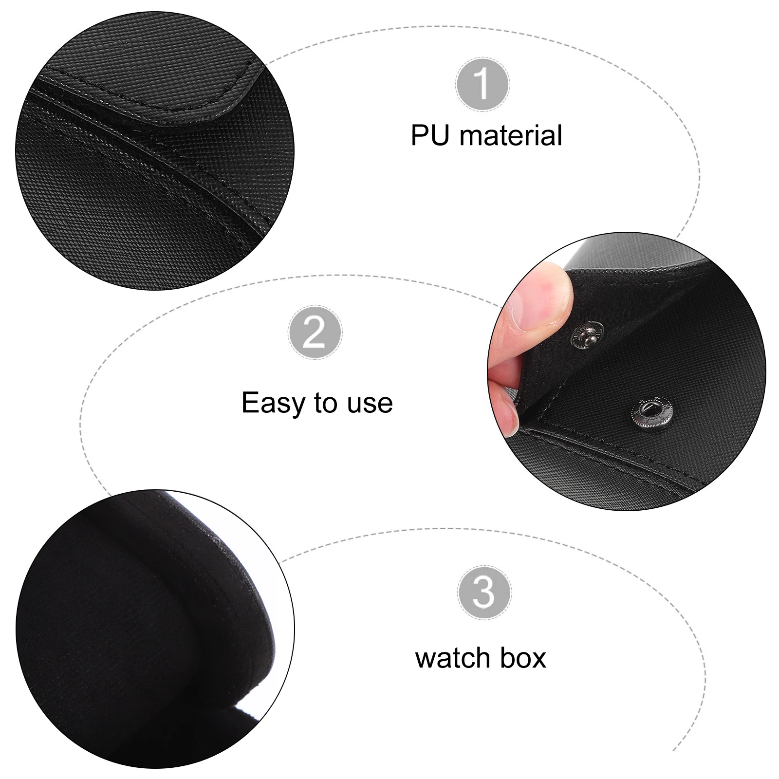 

2 Slots Portable Box Men Organizer Storage Box Roll Case Lightweight Durable For Travel Outdoor Use Dustproof Cases For