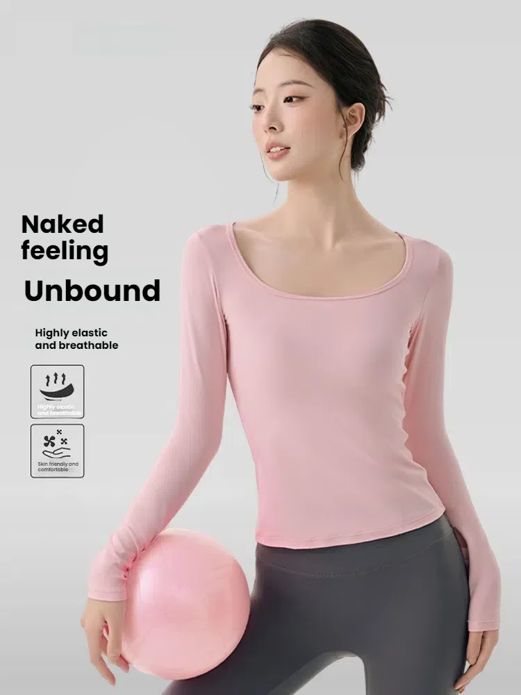 

Women's Long sleeve Yoga Top Slimming sexy v-neck versatile pilates workout tops for women t-shirt ladies clothes tee shirt