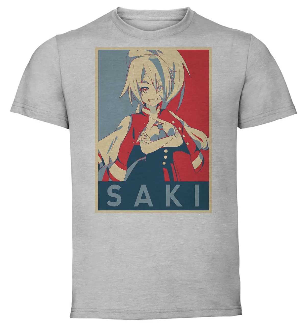 T-Shirt Unisex - Grey - Propaganda - Zombieland Saga Saki Nikaido