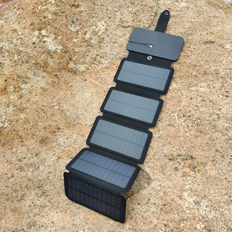 

10W 5V Solar Power Folding Solar Cells Charger USB Output Outdoor Adventure Portable Solar Panels fo Phone Solar Battery