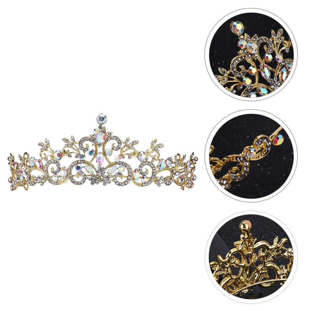 

Children Crown Tiara Shiny Headdress Headb Hair Accessories Durable Lightweight Birthday Party Banquet Celebration Kids Hoop
