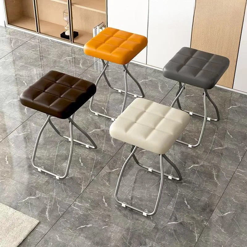 

Light luxury low stool home door shoe changing stool square stool foldable study chair dining table stool coffee shop chair