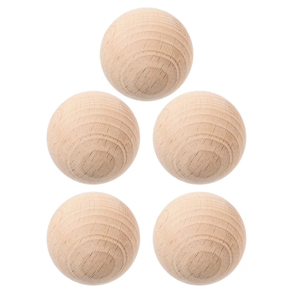 

5pcs Croquet Balls for Lawn Solid Wood Replacement Backyard Crafts DIY Outdoor Activities
