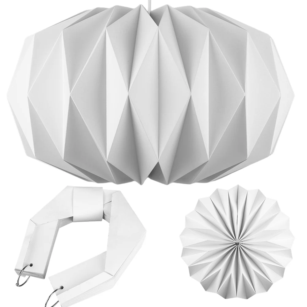

Paper Lamp Shade Pleated Lamp Shade DIY Hanging Light Shade Decorative Ball Shaped Lamp Cover for Wedding Birthday Party
