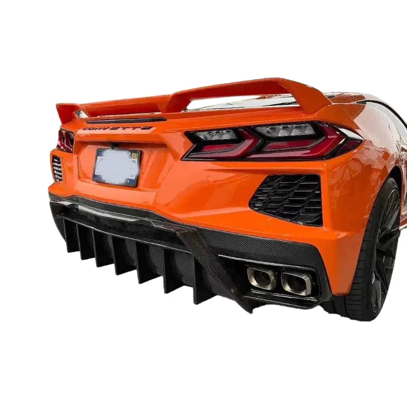 Carbon Fiber for Chevrolet Corvette C8 Rear Lip W26,Perfect Installation