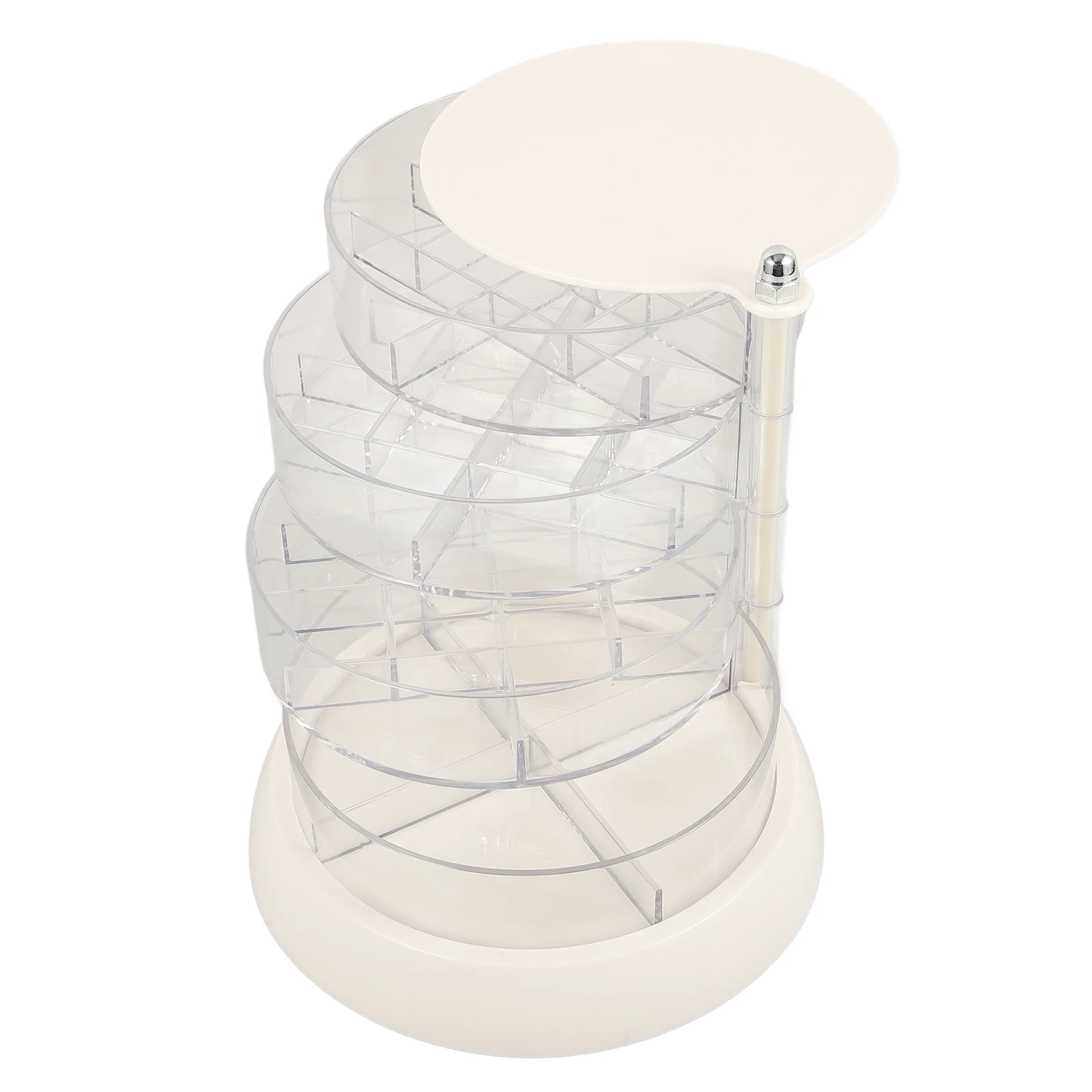 

Rotating Jewelry Box 4 Layers Transparent Necklace Earring Storage ganizer Desktop Display Case Multi Layer Trinket Container